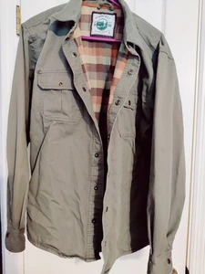 Gioberti Outerwear Army Green Shacket Style CJ-97 Flanell gefüttert Herren L - Bild 1 von 9