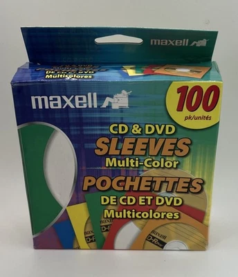 Maxell 190132 CD-403 CD/DVD Paper Sleeve Multicolor USED/OPEN PACKAGE (67) - Image 1 of 4