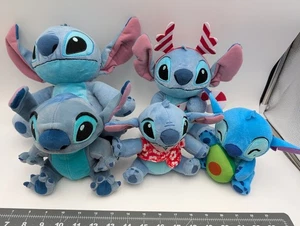 Disney Lilo Stitch Peluche Perro Navidad Lote de 5 Solo Jugar Peluche Juguete - Imagen 1 de 9