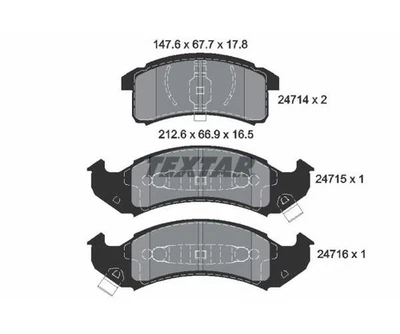 Textar Kit Pastiglie Freno Freni a Disco per Buick Cadillac Chevrolet Oldsmobile - Immagine 1 di 2