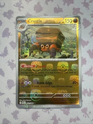 Crustle 052/086 Master Ball Holo Black Bolt BLK English Pokemon Card NM - Image 1 of 2