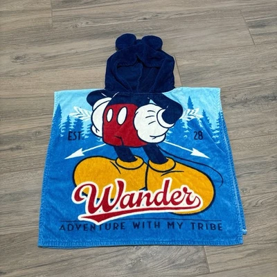 Disney Parks Mickey Mouse Toddler Hooded Towel Wander Adventure With My Tribe - Image 1 of 3