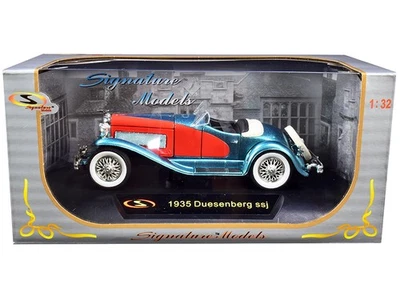 1935 Duesenberg SSJ Convertible Diecast Model Car Blue & Red 1/32 Scale Signa... - Image 1 of 2