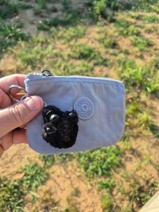 Kipling Creativity small pouch with Keychain Blue Ape Charm New $39 MSRP - Picture 1 of 6