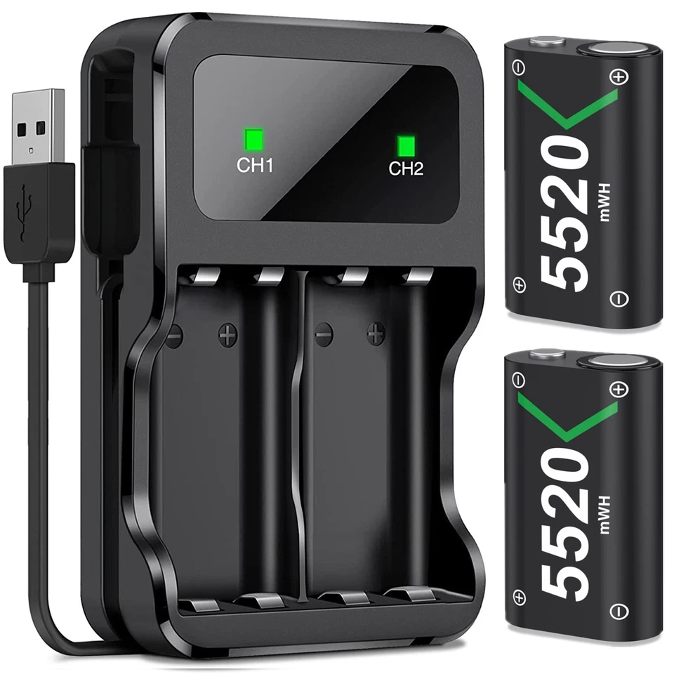 ESYWEN 2*5520mWh Akku für Xbox One Controller,Akku Ladestation für Xbox One Series X/S