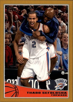 2009-10 Topps Gold #214 Thabo Sefolosha Card /2009 - Image 1 of 2