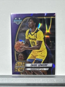 Zaide Lowery 2024-25 Bowman University Chrome Purple Lava Refractor #90 - Picture 1 of 10