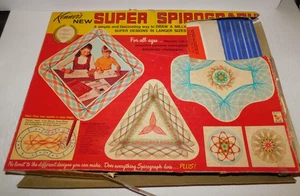 NEAT VINTAGE 1969 KENNERS SUPER SPIROGRAPH INCOMPLETE AND TORN BOX - Picture 1 of 11