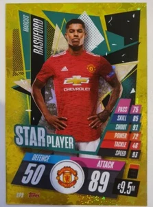 2020/21 Match Attax UEFA Champions League - Marcus Rashford Star Player Man U - Imagen 1 de 1