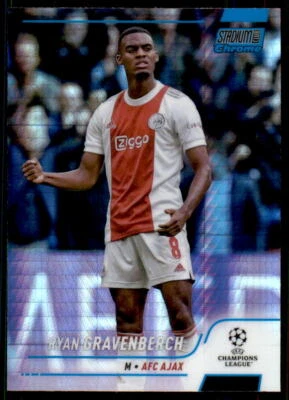 2021-22 Stadium Club Chrome UEFA Champions #86 Ryan Gravenberch Blue Prism - Image 1 of 2