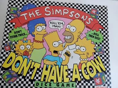 Vintage 1990 The Simpsons Don’t Have a Cow Dice GAME (No Instructions) - Image 1 of 4