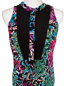 Nicole Damen Kleid Größe 12 Mehrfarbig Ärmellos 1/2 Knopföffnung - Bild 1 von 11