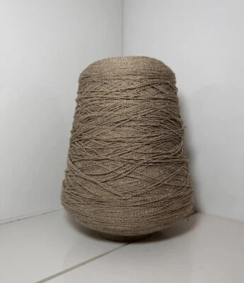 400g GOLD YARN CONE 8 BALLS SUPER SOFT DK HAND MACHINE KNITTING CROCHET WEAVING - Image 1 of 4