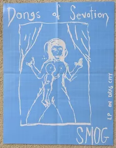 SMOG Dongs of Sevotion POSTER PROMO 2000 Drag City Bill Callahan Lo Fi - Foto 1 di 1
