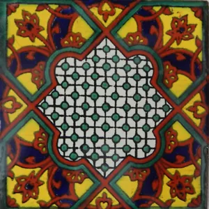 3 Sq Ft Tiles Ceramic Mexican Talavera Handmade Tile 27 PCS 4x4 - C225 - Picture 1 of 1