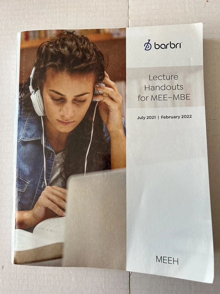 Barbri Lecture Handouts for MEE-MBE MEEh July 2021-February 2022 - Pre-owned - Image 1 of 1