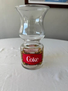 Coca Cola   Glass Hurricane Shaped Vase Vintage 80’s Enjoy Coca Cola Enjoy Coke - Picture 1 of 6