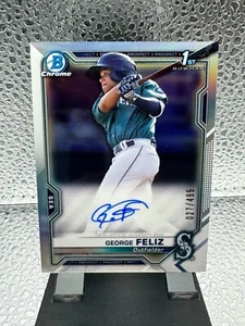 2021 Bowman Chrome George Feliz 1st Bowman Auto Refractor /499 - Picture 1 of 1