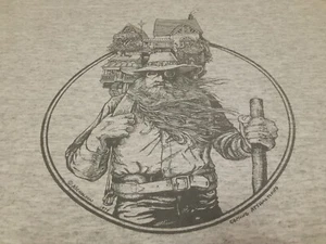 VTG 1974 Coming Attractions Nick Nicholson art Vagabond Hiker T Shirt Gray XL - Picture 1 of 13