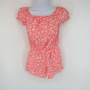 Gap Kids Floral Print Romper Pink Short Sleeve Elastic Waist 4/5 NWT $39.99 - Picture 1 of 4