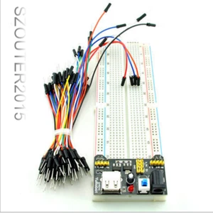 Módulo de fuente de alimentación MB102 3,3 V 5 V + placa de placa de base 830 puntos + 65 piezas cables de puente - Imagen 1 de 1