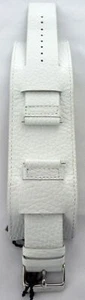 Bracelet Montre 24mm Bracelet 3 Pièces Cuir Blanc #202 - Picture 1 of 1