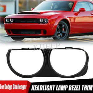 Left Driver Front Headlight Lamp Bezel Trim For Dodge Challenger 2015 2016-2019 - Picture 1 of 10