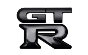GTR 3D Badge Emblem Matte & Gloss Black 63mm x 54mm for R32 R33 R34 R35 - Picture 1 of 4