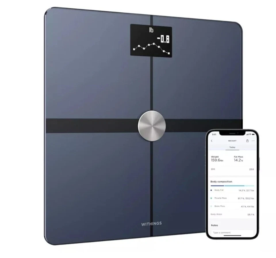 Withings WBS05-Black-All-Inter Body+ Smart Wi-Fi bathroom scale - Image 1 of 1
