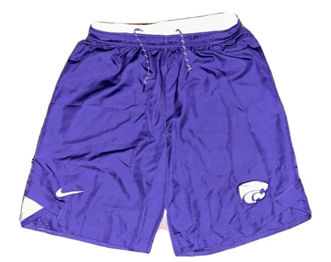 Nike Kansas State Wildcats Basketball Shorts On Court Team Issue Men’s L Purple Cover