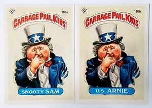 🔥1986 TOPPS GPK SERIES 3 TEACHER VARIANT SNOOTY SAM 110a & U.S. ARNIE 110b 🔥 - Picture 1 of 2