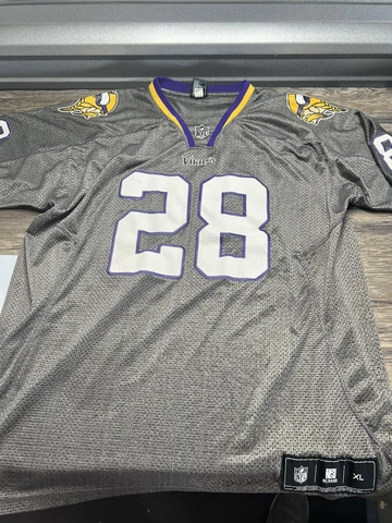 Minnesota Vikings Adrian Petterson #28 NFL Nike Gray Alt Jersey Adult Size:  XL Cover
