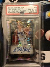Dirk Nowitzki Select Die Cut Pulsar Auto 18/36 POP 1 PSA 10 #10