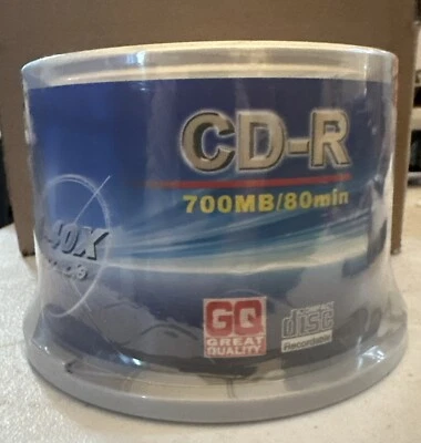 GQ GREAT QUALITY  CD-R 700MB/80MIN 1-40X COMPATIBLE  50 PACK New Sealed - Image 1 of 4
