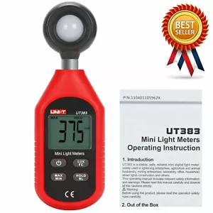 UNI-T UT383 Digital Luxmeter Belichtungsmesser Lux / FC Meter Luminometer Photomet - Bild 1 von 7