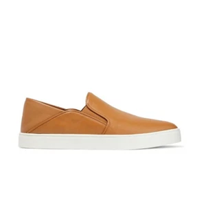 VINCE Garvey Slip-On Pointy Leather Sneakers Collapsable Heel Wheat Camel 9 39 - Picture 1 of 10