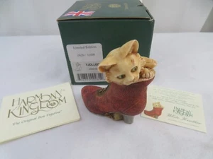 Harmony Kingdom White Heather Cat in Boot UK Made Box Figurine 2420/3600 - Picture 1 of 5