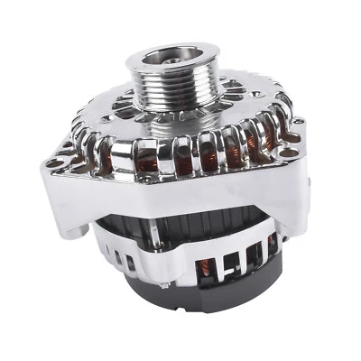 LS Truck 220A AD244 Chrome Alternator for Silverado Sierra 4.8 5.3 6.0 1999-2006 - Image 1 of 4