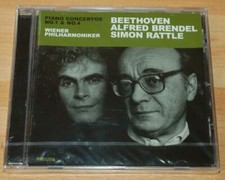 Brendel & Rattle - Beethoven Piano Concertos No. 1 & 4 - Sealed 2001 Philips CD