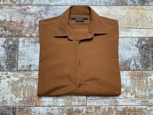 Tiger of Sweden Men's Two Ply Brown Slim Long Sleeve Shirts Size 38 - Picture 1 of 6