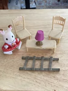 Calico Critters Red Roof Cozy Cottage Hopscotch Rabbit Girl Furniture Chair - Picture 1 of 12