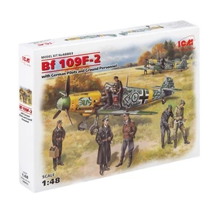 ICM 48803 Plastik Modellbausatz 1:48 Bf-109F-2 mit deutschen Piloten & Bodenpersonal - Bild 1 von 15