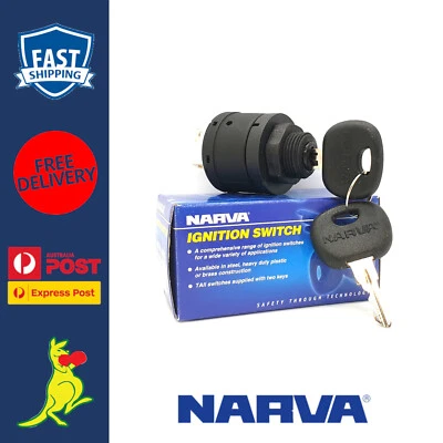 Narva 3 Position Ignition Switch Marine Grade with Push Choke Function + 2 Keys — 第 1/4 张图片