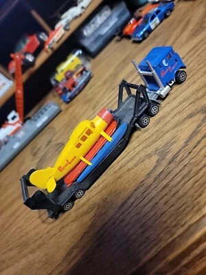 Majorette Pontoon Lagon Semi + Flatbed And Detachable Plane Made In France Rare! - Image 1 of 4