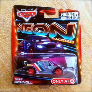 Disney PIXAR Cars NEON Racers MAX SCHNELL EXCLUSIVE Metallic Deco at TARGET only - Imagen 1 de 12