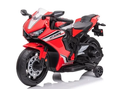 Moto elettrica per bambini Honda CBR 1000 12V con accelleratore a pedale con Luc - Immagine 1 di 4