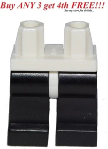 ☀️NEW LEGO WHITE Hips and Black Legs minifig minifigure - Picture 1 of 3