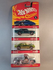 Hot Wheels Classics Series 3 3-Pack 68 Nova Heavy Chevy Camaro 52 Chevy Truck - Picture 1 of 10