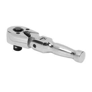 Sealey 3/8"Sq Drive Ratchet Wrench Flexi Head Stubby Fully Polished AK661SF - Picture 1 of 1