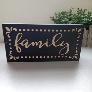 family wall decor sign wood Black - Picture 1 of 7